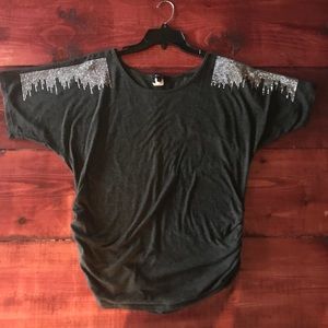 ✨Rhinestone Dolman Sleeve Top✨